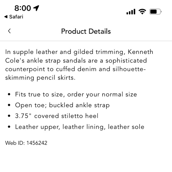 Kenneth Cole Brooke Ankle Strap High-Heel Sandal - Picture 4 of 10